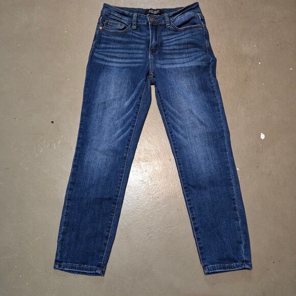 Judy Blue Mid Rise Relaxed Fit Cropped Stretch‎ Denim Jeans Women's Size 28 - Picture 1 of 5